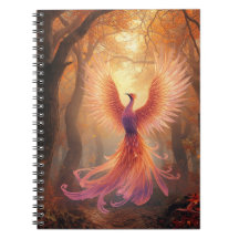 Nota espiral Phoenix Rising en tonos de Autum