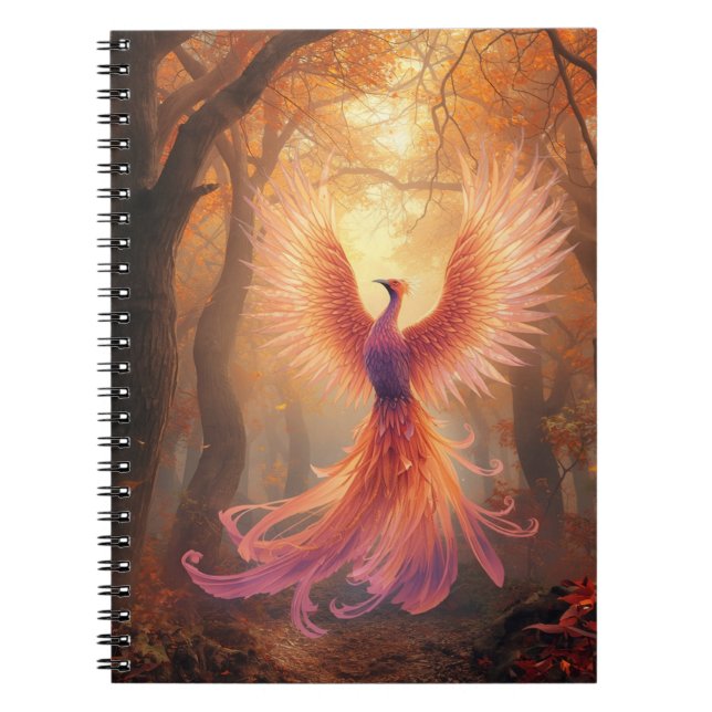 Cuaderno Nota espiral Phoenix Rising en tonos de Autum (Frente)