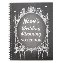 Cuaderno Nota gótica del planeamiento de la boda del