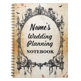 Cuaderno Nota gótica del planeamiento de la boda del