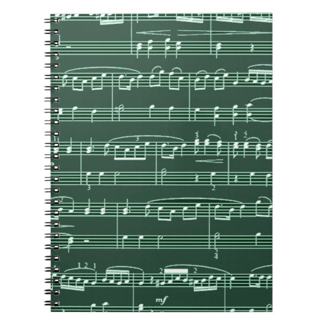 Cuaderno nota musical con estampado (Frente)