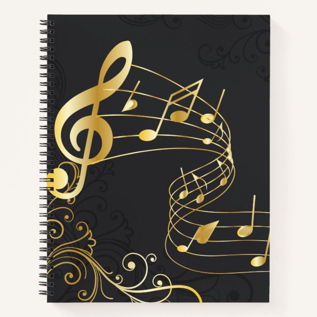 Cuaderno Nota musical Diseño Royal de lujo (Anverso)
