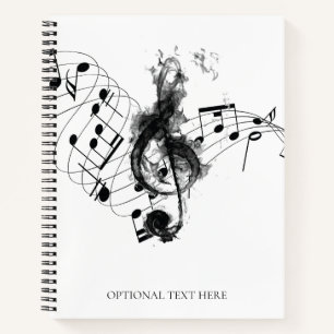 Cuaderno Nota musical Lujo personalizado