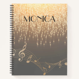 Cuaderno Nota musical Luxury Royal sparkle confetti