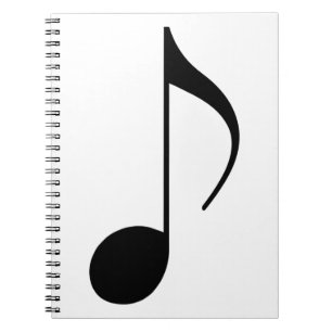 Cuaderno nota musical negra