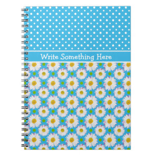 Cuaderno Nota para personalizar: Polkas, Daisies sobre el a