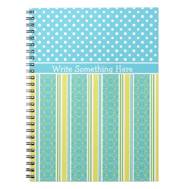Cuaderno Nota: Personaliza: Daffodils, Stripes, Polkas (Frente)