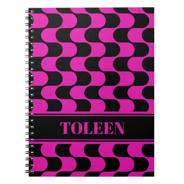 Cuaderno Nota personalizada de patrón colorido (Frente)