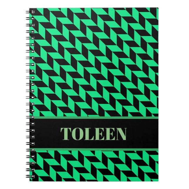 Cuaderno Nota personalizada de patrón colorido (Frente)