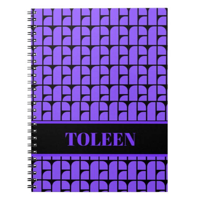 Cuaderno Nota personalizada de patrón colorido (Frente)