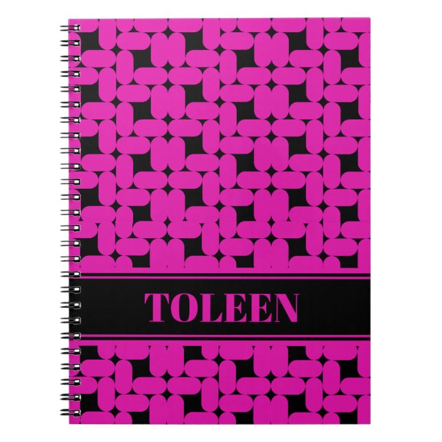 Cuaderno Nota personalizada de patrón colorido (Frente)