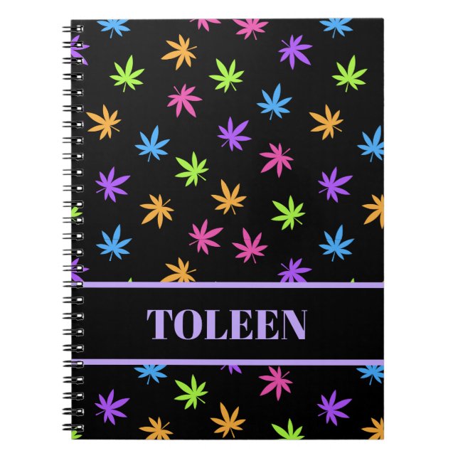 Cuaderno Nota personalizada de patrón colorido (Frente)