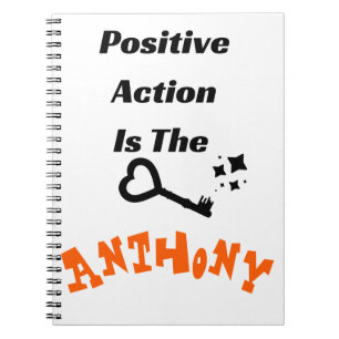 Cuaderno Nota Personalizada "La Acción Positiva Es La Clave