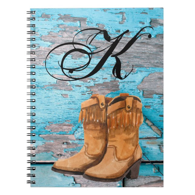 Cuaderno Nota Personalizada Libro Boots de puertas de mader (Frente)