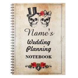 Cuaderno Nota poner crema del planeamiento de la boda del
