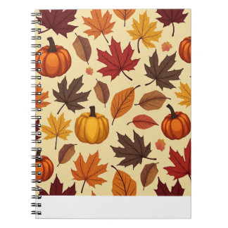 Cuaderno Nota sobre hojas de otoño