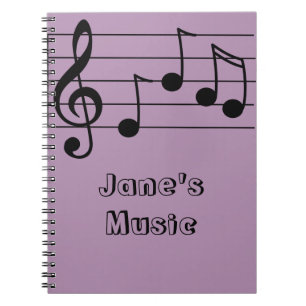 Cuaderno Notaciones musicales trébol clef y personal