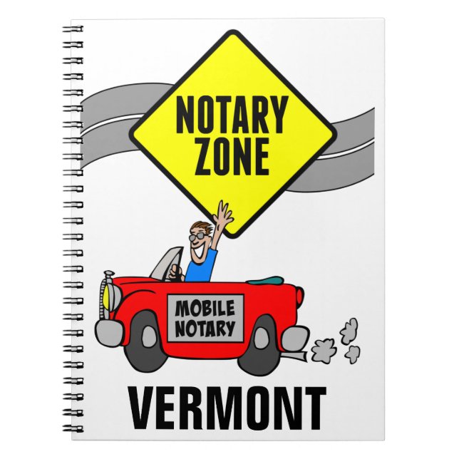 Cuaderno Notario Móvil Zone Red Sports Car Vermont (Frente)