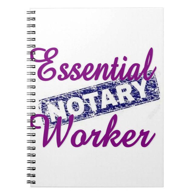 Cuaderno Notary Essential Worker (Frente)