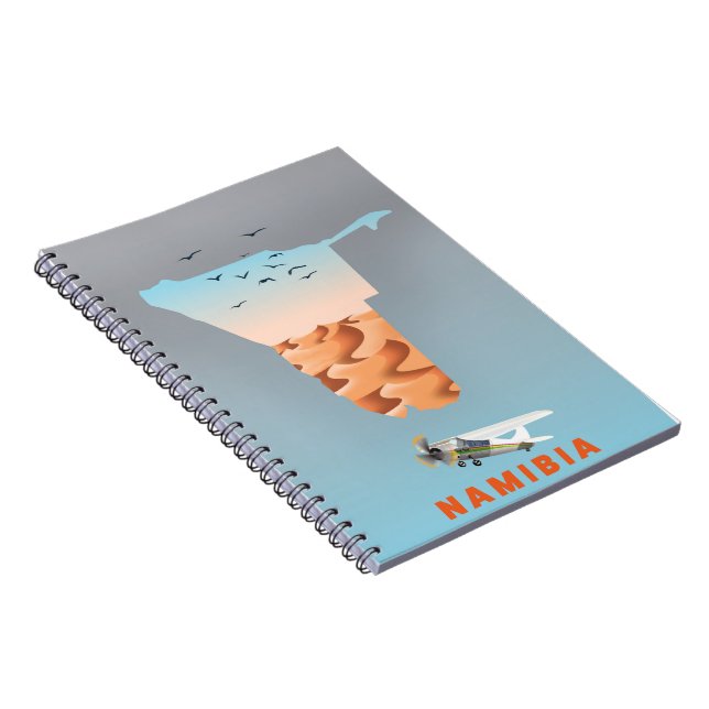 Cuaderno Notas adhesivas del mapa de Namibia (Lado Derecho)