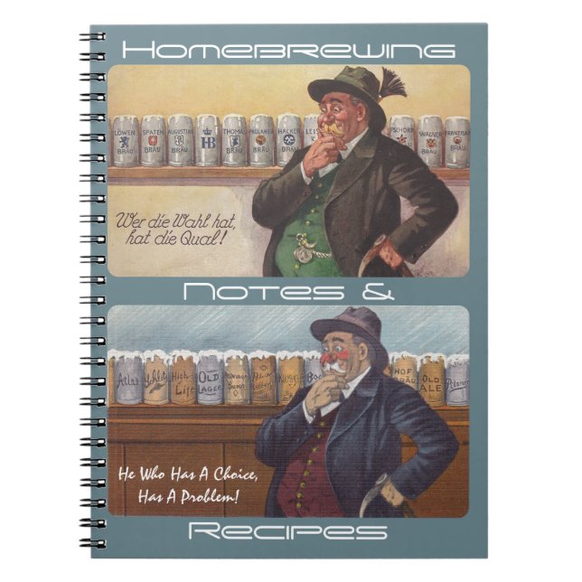 Cuaderno Notas alemanas de las recetas de Homebrewing del (Frente)