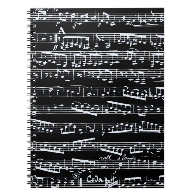 Cuaderno Notas blancos y negros de la música (Frente)