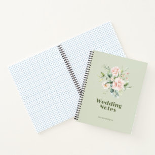 Cuaderno Notas Bodas de rosas pálidas