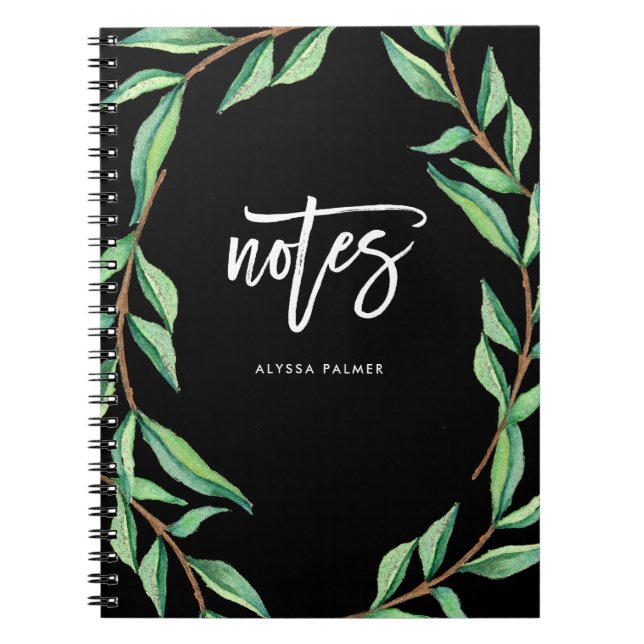 Cuaderno Notas botánicas oscuras del | (Frente)