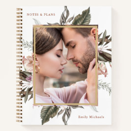 Cuaderno Notas botánicas simples y planes Photo Notebook
