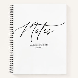 Cuaderno Notas Caligrafía de script para bloc de notas Mini