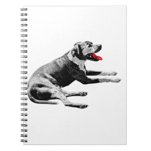Cuaderno Notas con un lector de lengua roja