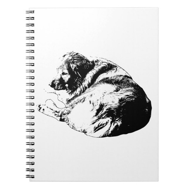 Cuaderno Notas creativas tranquilas de invierno Graphic Dog (Frente)