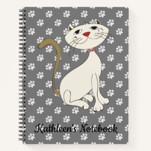 Cuaderno Notas de amor de Kitty Cat   Texto Personalizar   