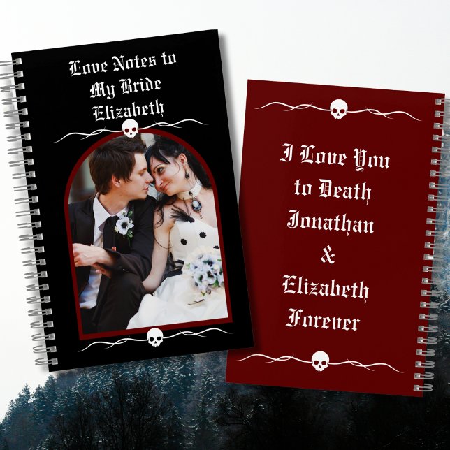 Cuaderno Notas de amor de romance oscuro gótico personaliza (Subido por el creador)