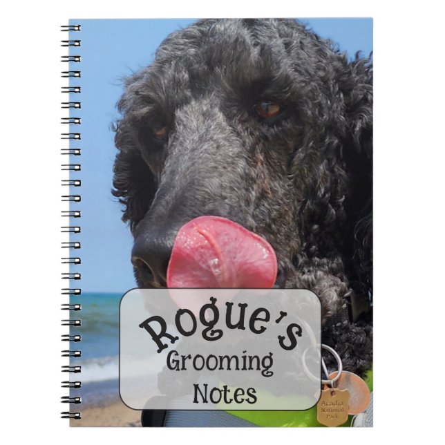 Cuaderno Notas de aseo de Caniche Estándar (Frente)