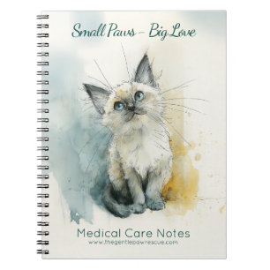 Cuaderno Notas de atención médica Rescate de animales