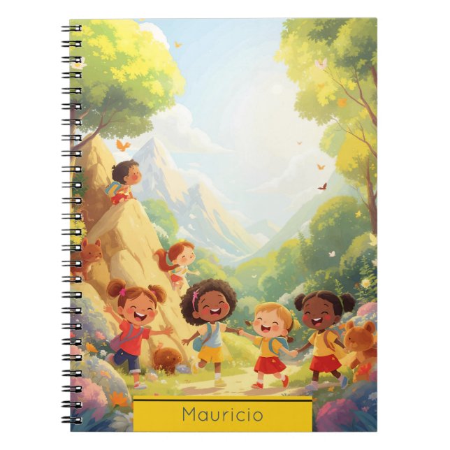 Cuaderno Notas de aventura - Senderismo para niños Personal (Frente)