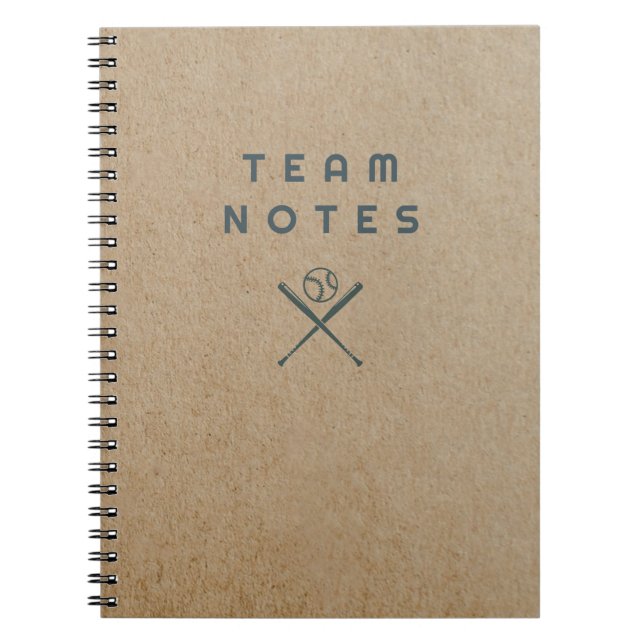 Cuaderno Notas de béisbol- para entrenadores, jugadores y a (Frente)
