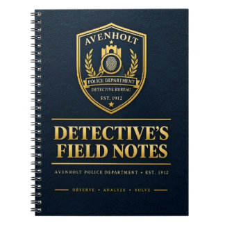 Cuaderno Notas de Campo del Detective – Departamento de Pol