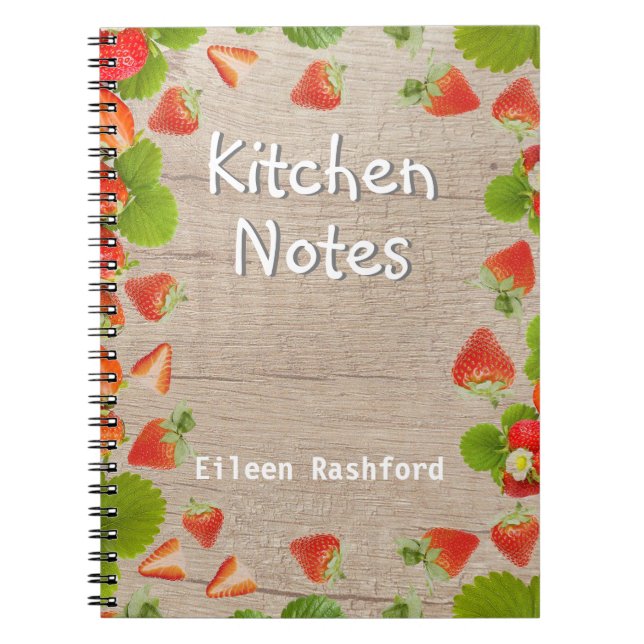Cuaderno Notas de cocina con el nombre del destinatario (Frente)