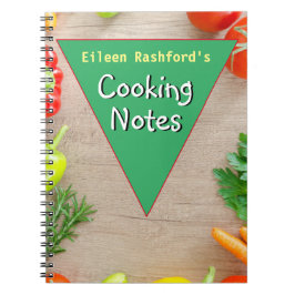 Cuaderno Notas de cocina con el nombre del destinatario