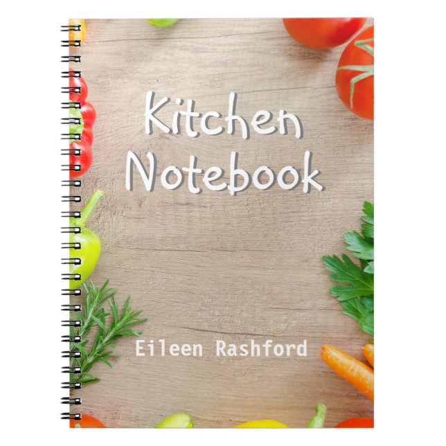 Cuaderno Notas de cocina con el nombre del destinatario (Frente)