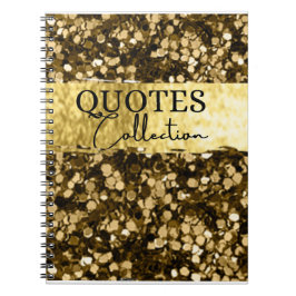 Cuaderno notas de colección de cotizaciones de purpurina