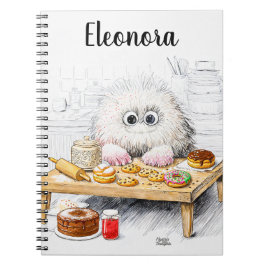 Cuaderno Notas de diseño del monstruo del azúcar blanco y c