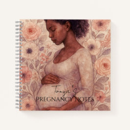 Cuaderno Notas de Embarazo, Mujer Negra Embarazada