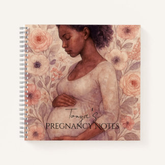 Cuaderno Notas de Embarazo, Mujer Negra Embarazada