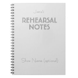Cuaderno Notas de ensayo personales - texto gris/carbón -