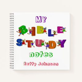 Cuaderno Notas de estudio de la Biblia Infantil Cute & Colo