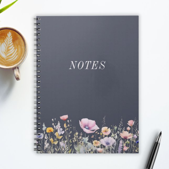 Cuaderno Notas de flores silvestres de prado en acuarela (Subido por el creador)