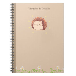 Cuaderno Notas de hojas de otoño de erizo lindas Cottagecor